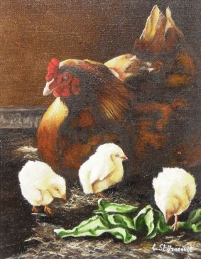 La poule et ses poussins